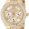 Guess Ceas Dama GUESS Gold Tone Crystal Multi Function U